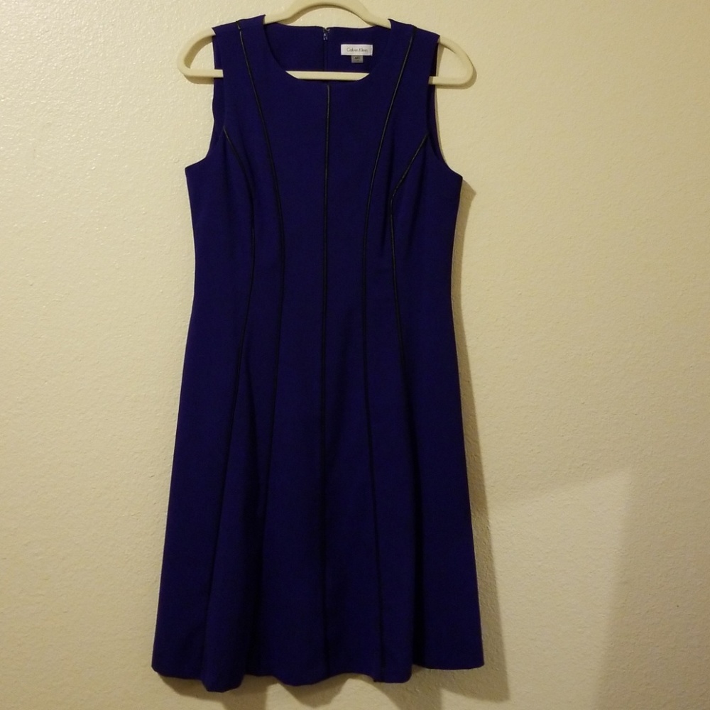 NWOT Calvin Klein purple with black leather